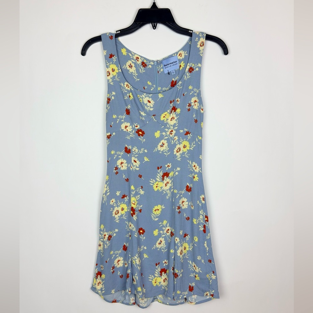 Reformation x Devon Lee Carlson Cher Mini Floral Dress Janie Size 0 - Picture 7 of 16